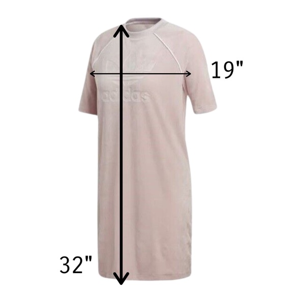 ADIDAS ORIGINALS Women's Velvet Tee Dress in Ice Purple│Size Small - Picture 17 of 17
